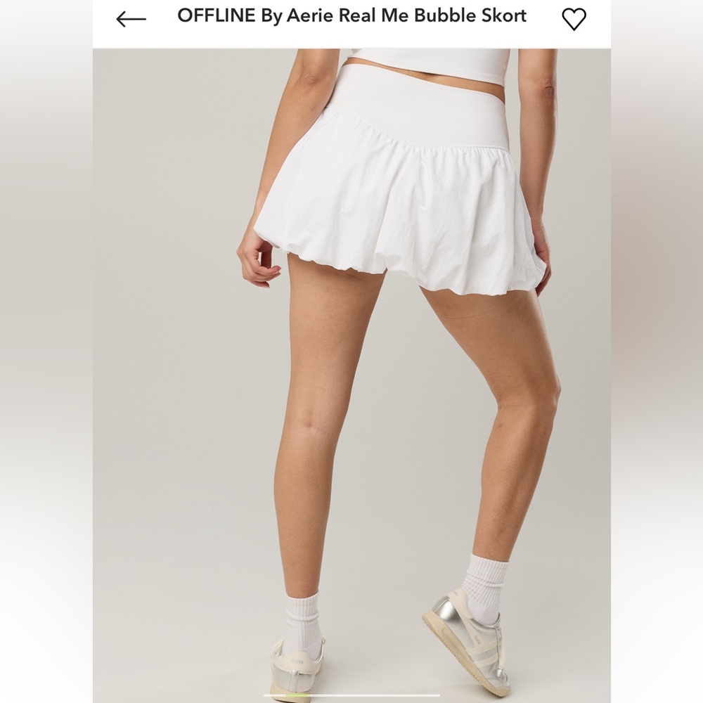 OFFLINE BY AERIE Real Me White Bubble Skort - Small - Picture 2 of 13